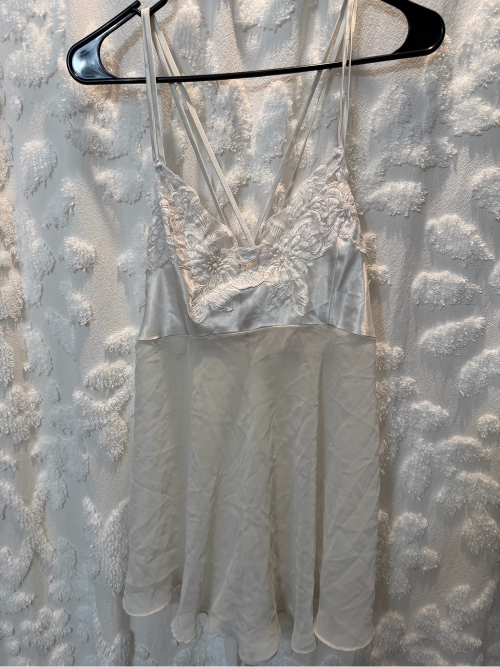 Vintage California Dynasty White lace slip